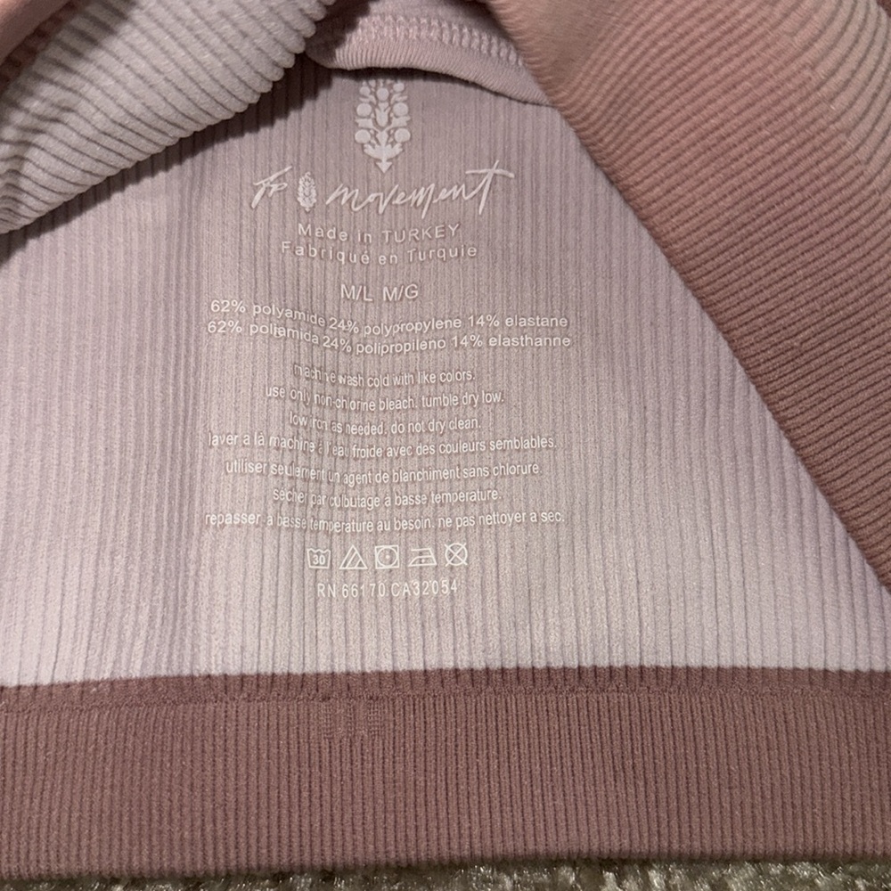 Free People Ribbed Pink Crop Top - Picture 2 of 3